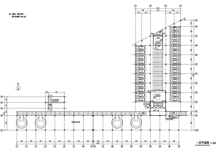 [成都]某七层办公楼建筑施工cad图（含效果图、初设等）_图1