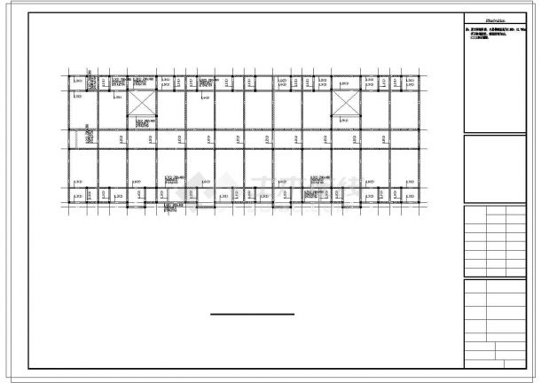 [重庆]四层砖混结构宿舍楼结构设计cad施工图纸-图一