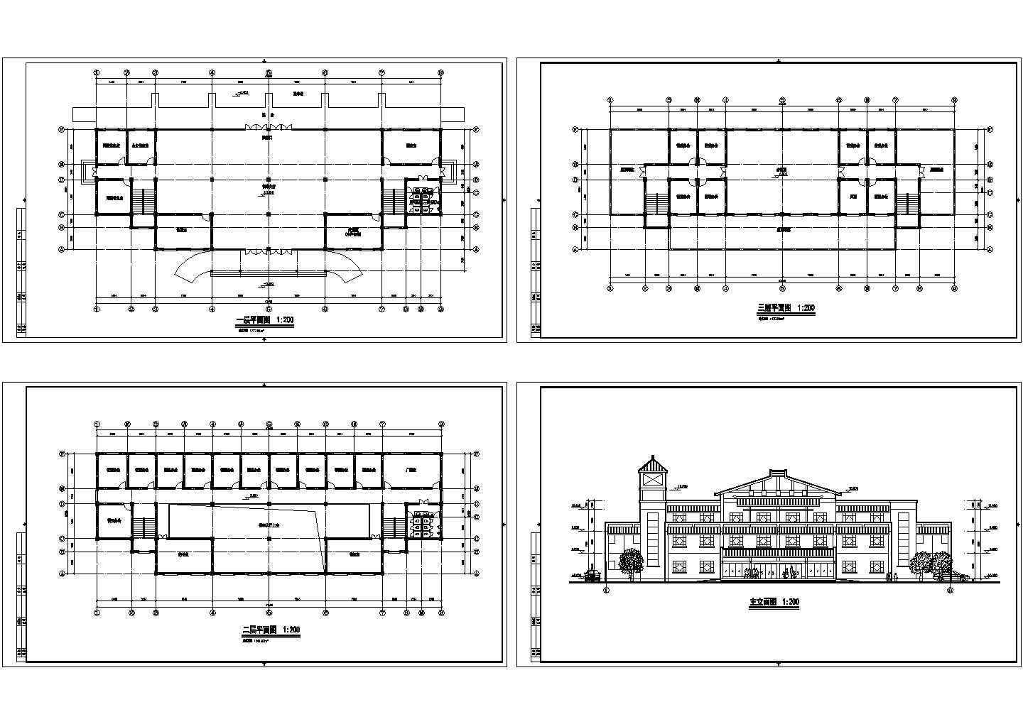 3层小型汽车站建筑方案设计图