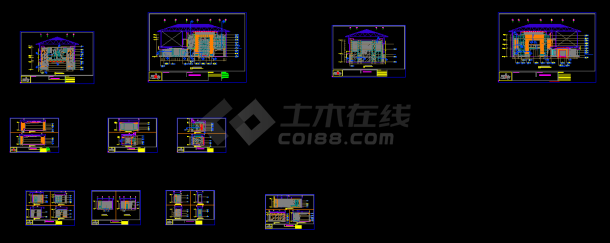 [东莞]度假村高档五星级酒店大堂装修CAD设计立面图（含效果）-图一