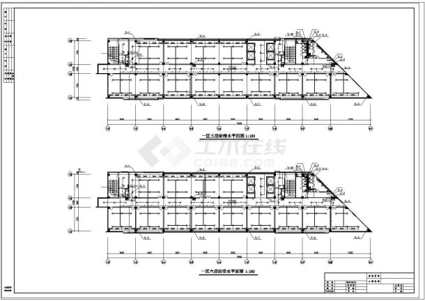 办公楼设计_[浙江]8层办公楼建筑给排水设计cad施工图纸（气体灭火）-图二