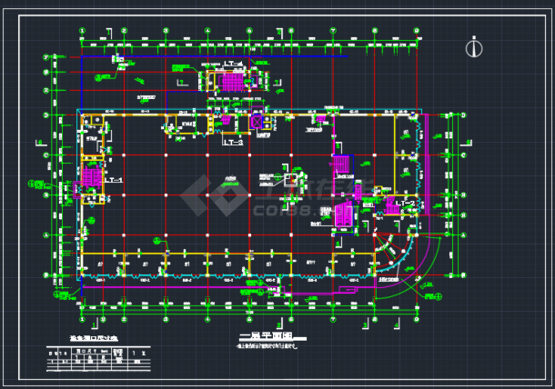 大连某购物广场建筑工程CAD施工图-图二