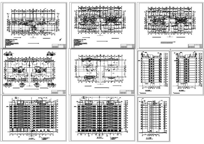 某十层商住楼建筑设计方案CAD版_图1