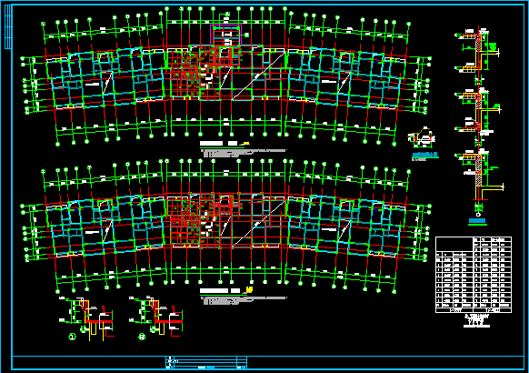 某小区11层住宅楼框剪结构cad设计方案图纸(平立面)_图1