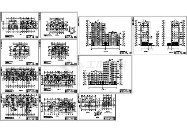 某小高层住宅楼建筑设计方案CAD版-图一