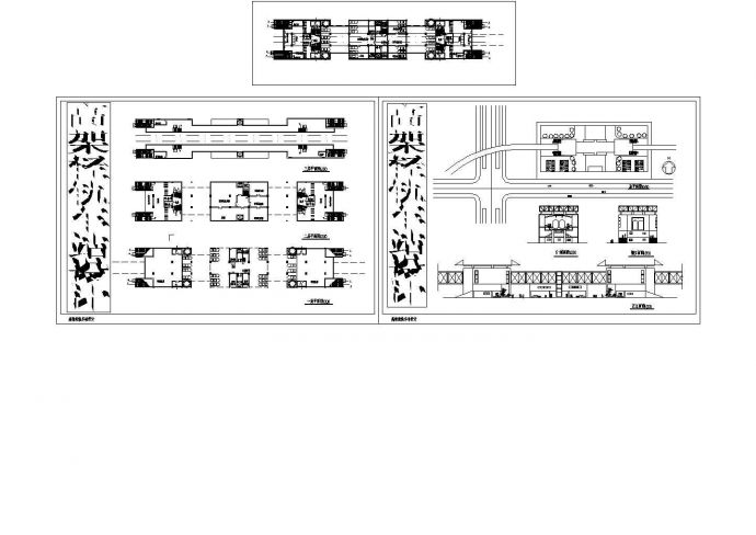 某市3层高架轻轨车站设计图_图1