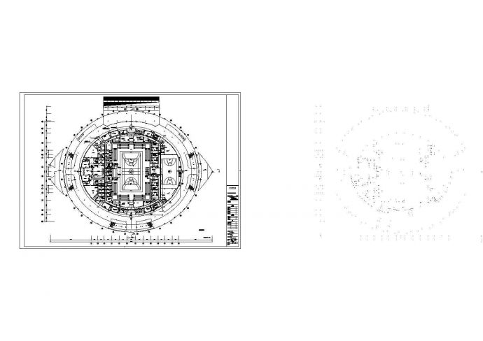 三层体育馆网综合布线设计cad图，共五张_图1