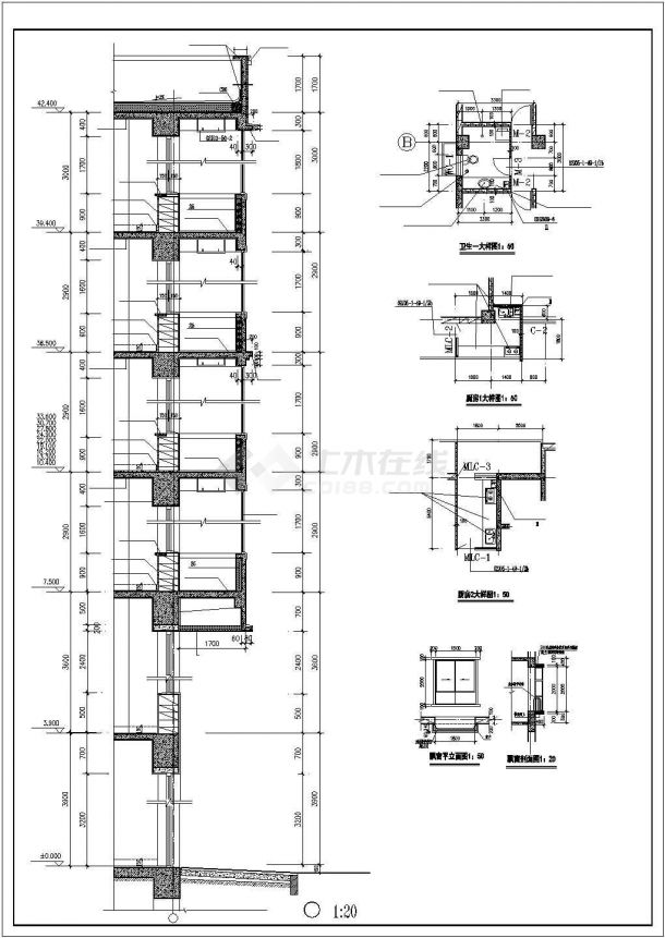 某高层住宅CAD建筑全套施工图-图二