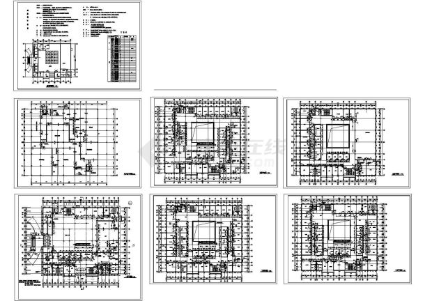 某市大型医院建筑设计平面施工图-图一