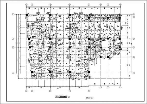 某住宅结构设计建筑施工CAD平面图-图二