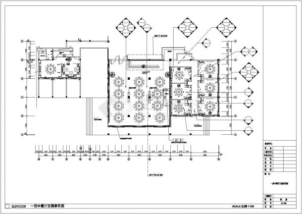 装修图-西餐厅装施图cad 图纸-图二