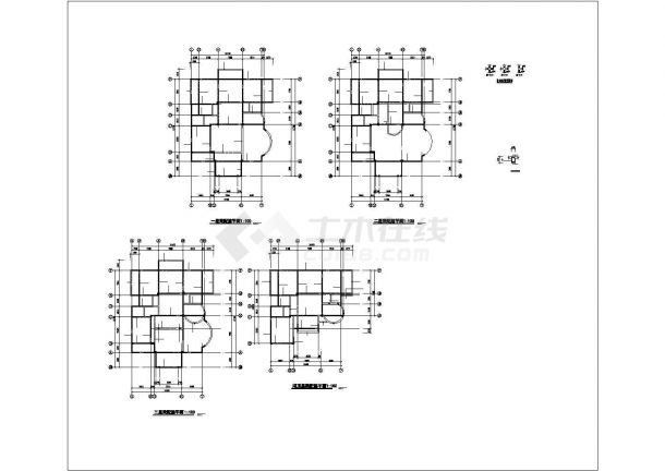 某地区多层豪华联排别墅建筑全套方案设计施工CAD图纸（含效果图、说明书）-图二