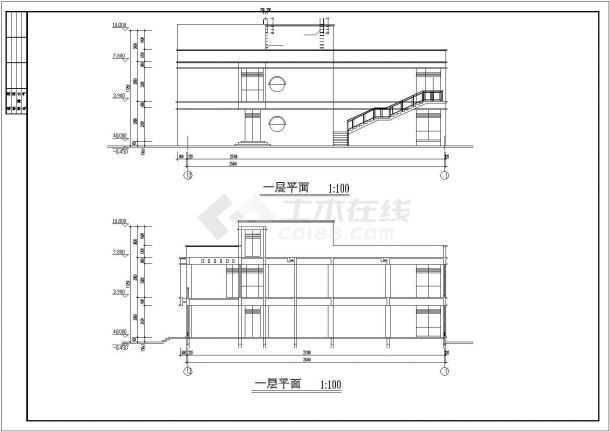 某会所方案设计施工全套建筑平面CAD图纸-图一