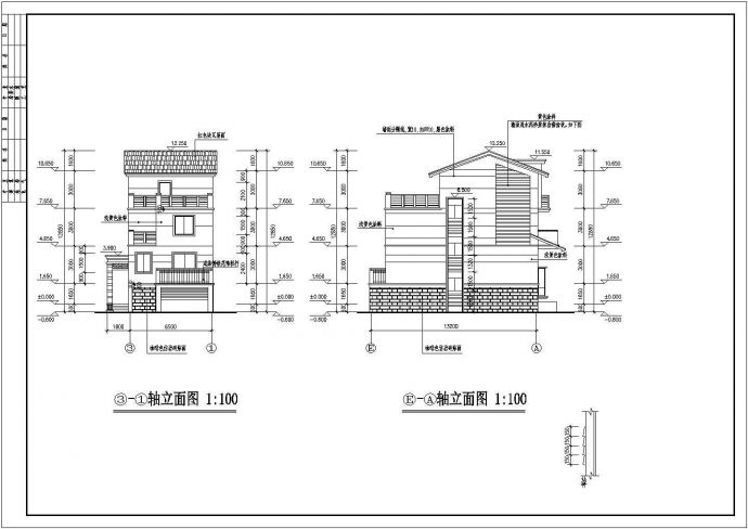 吉安别墅施工图详细设计施工全套建筑平立面CAD图纸_图1