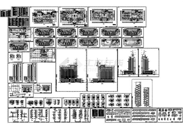 青岛医院综合楼完整建筑设计CAD图纸-图一