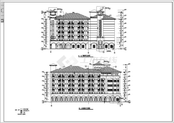 某高档单身公寓楼全套建筑设计图纸-图一