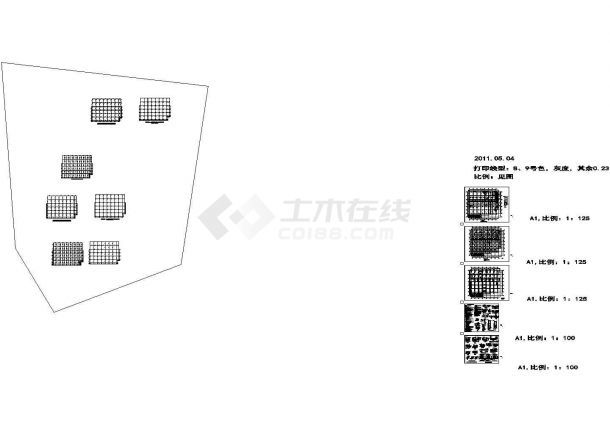 南京某框架办公楼结构设计图CAD版-图二