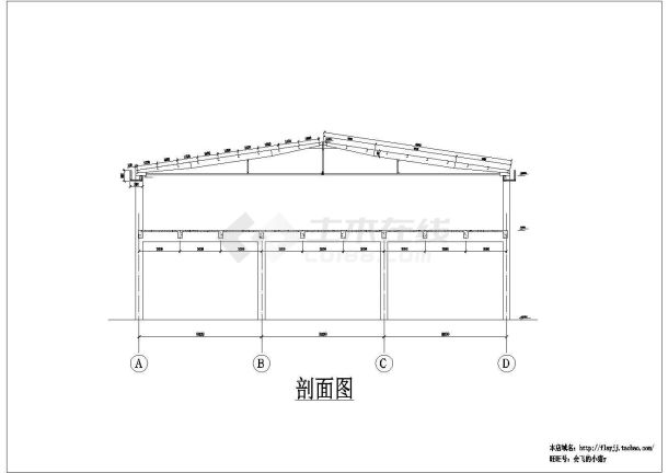 某地多层工业厂房建筑设计图纸-图一