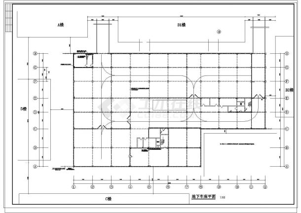 某车库电气设计CAD图纸-图二