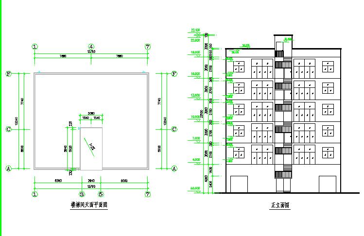 某单位住宅楼设计建筑图(共6张)