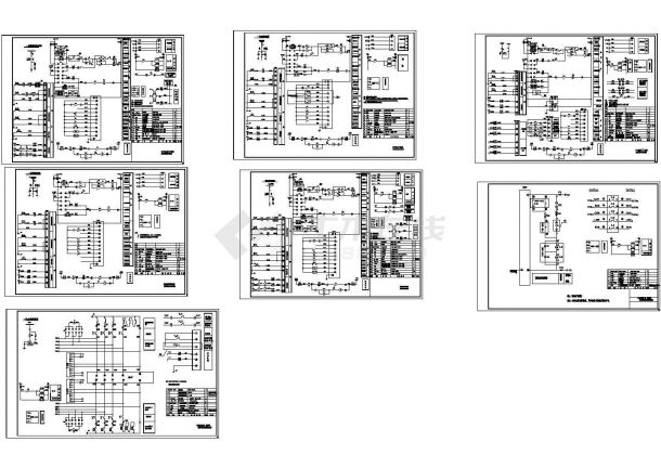 中心变电站10kv二次原理设计cad图,共七张-图二