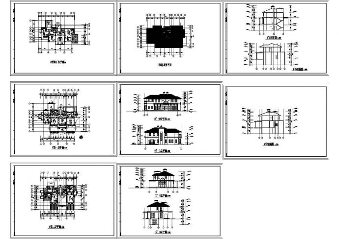 某A型西式别墅建筑施工CAD图_图1