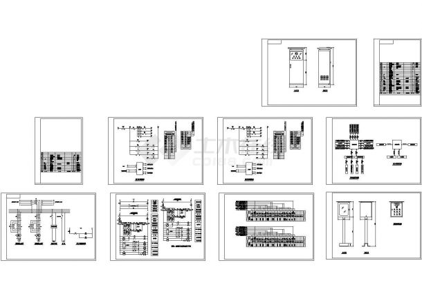 水电站弧门配电盘原理设计cad图，共十张-图二