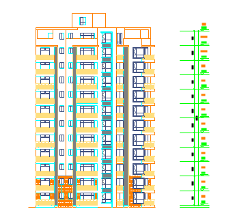 某地大型点式小高层住宅楼建筑图（共8张）_图1