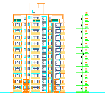 某地大型点式小高层住宅楼建筑图（共8张）-图二