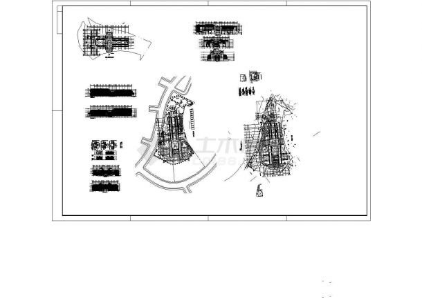 境外公寓施工图详细设计施工全套建筑平立面CAD图纸-图一