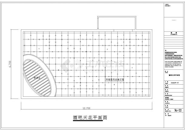 酒吧平面施工图详细设计施工全套建筑平立面CAD图纸-图一