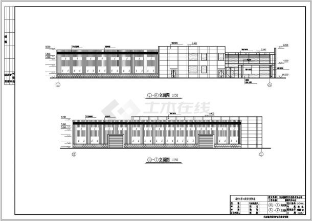 福特4S店建筑施工设计CAD图-图一