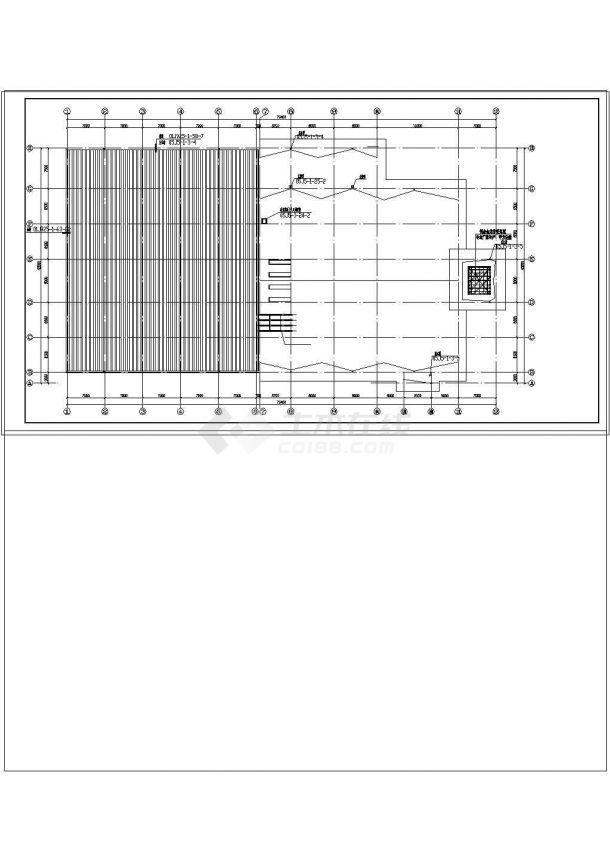 凯迪拉克4S店建筑设计CAD施工图-图一