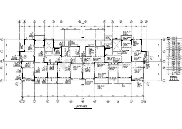 某17层住宅结构设计图（4号楼）-图二