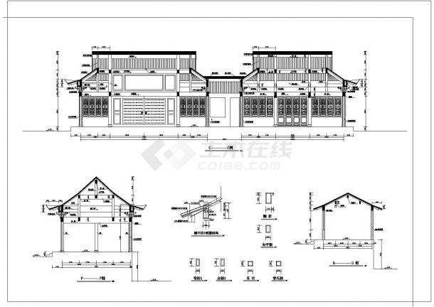 精美罗汉堂建筑规划CAD平面参考图-图二