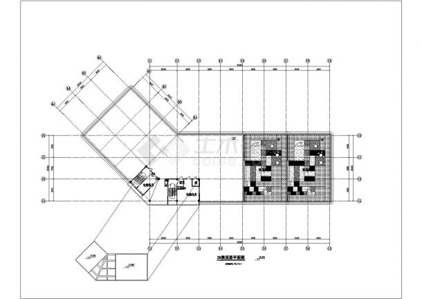两江新区人才孵化中心建筑施工图设计1.2.4号楼平面图-图二