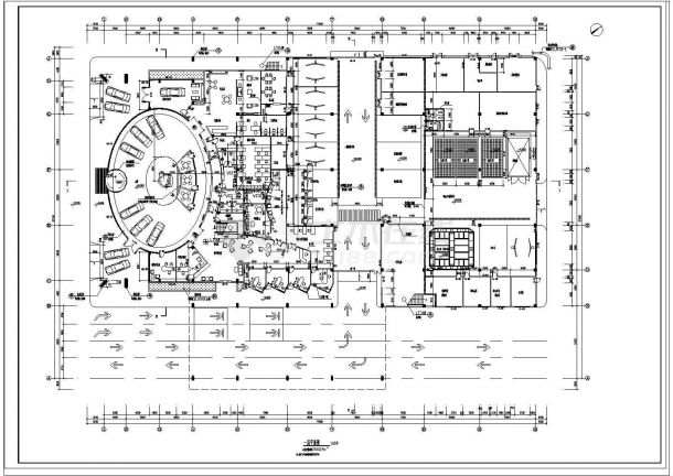 某地区雷克萨斯4S店建筑设计CAD图-图二
