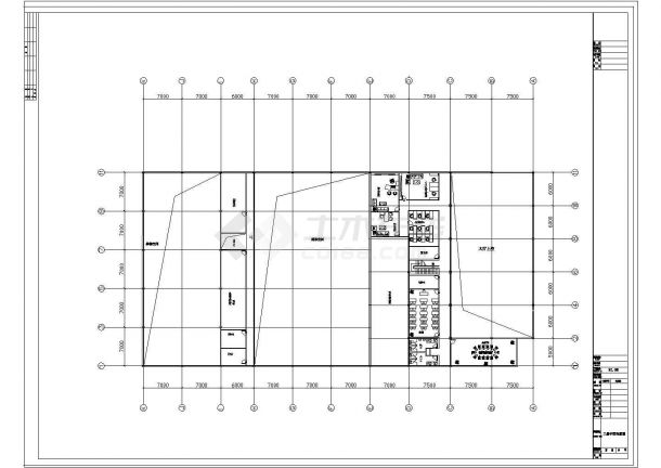 比亚迪4S店装修设计CAD平面图-图一