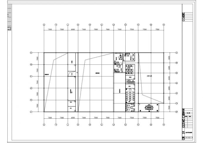 比亚迪4S店装修设计CAD平面图_图1
