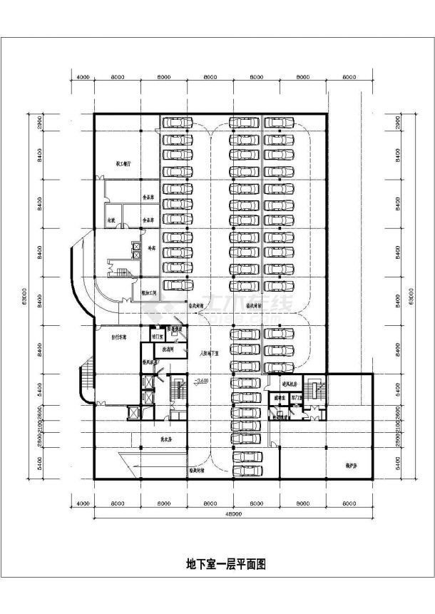 某酒店平面详细设计施工全套建筑平立面CAD图纸-图二