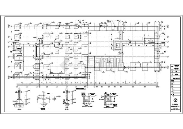 汽车贸易城钢结构设计CAD结构施工图-图一