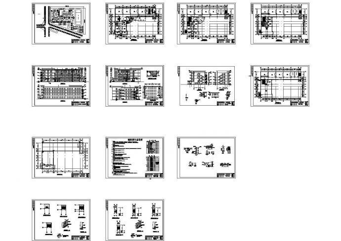 江苏某4层框架结构中学教学楼建筑方案CAD图_图1