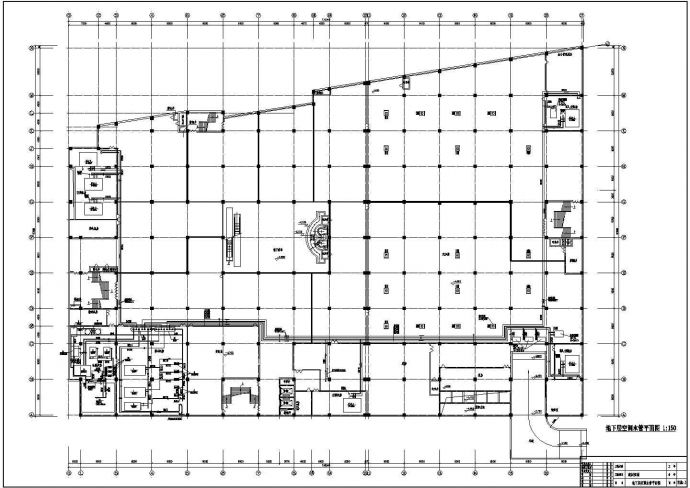 某地建材商场空调暖通设计cad平面施工图_图1