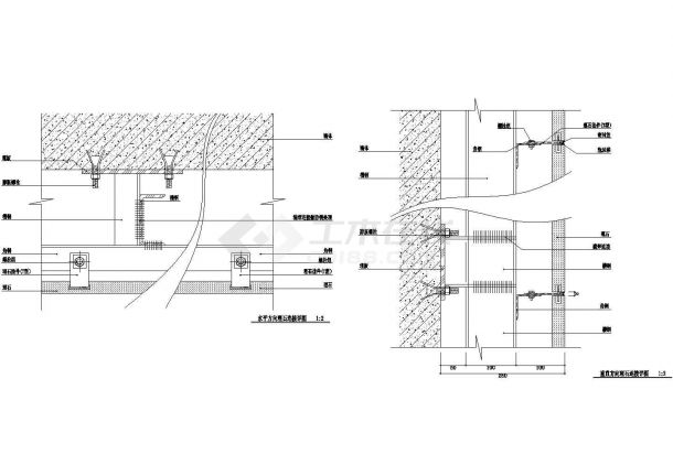 垂直方向理石连接详图CAD施工图设-图一
