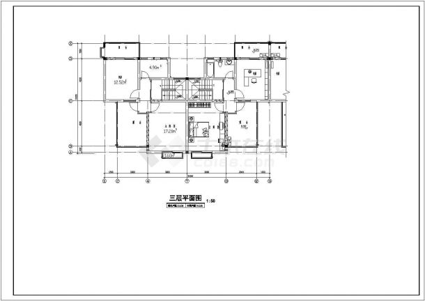 居住小区C型别墅详细设计施工建筑CAD平面图纸-图二