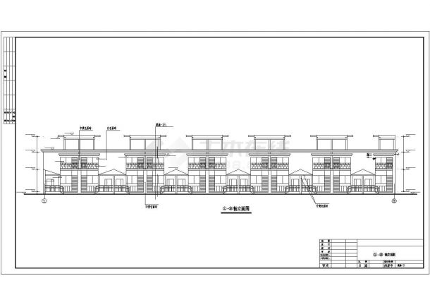 连排别墅详细设计施工全套建筑平立面CAD图纸-图一