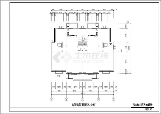 北海市海城区某新建居住区经典平面户型设计CAD施工图（5张）-图一