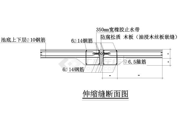 伸缩缝断面设计整体cad图-图二