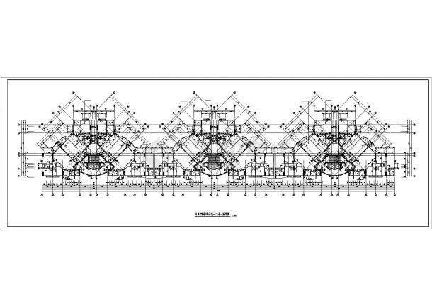 杭州拱北小区21层住宅楼全套平面设计CAD施工图（三栋联立式）-图一