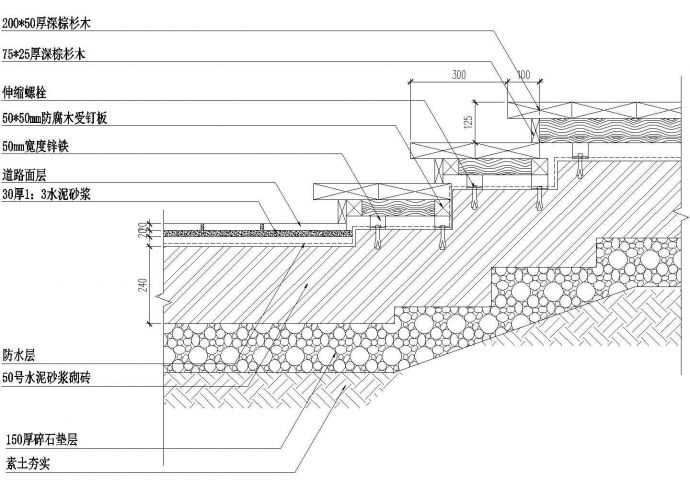 某地大型标准台阶结构设计图_图1